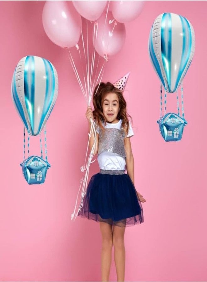 Fun Affairs 4D Hot Air Balloon or Parachute Theme Prop Foil Balloons for Happy Birthday, Baby Shower Party Decorations Indoor and Outdoor, 1 Pc, Blue - Image 4